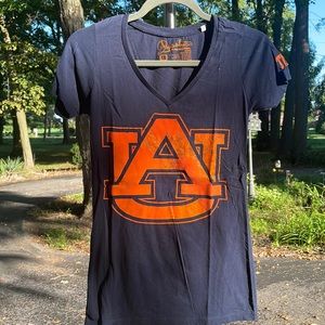 Auburn University V Neck Short Sleeve Shirt